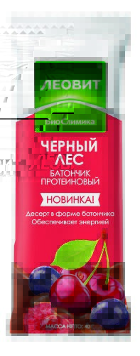 Изображение товара Протеиновый батончик ЛЕОВИТ Черный лес 40г Протеиновый батончик ЛЕОВИТ Черный лес 40г фотография