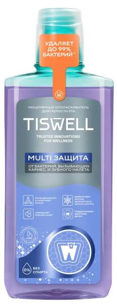 Ополаскиватель для полости рта Tiswell мицеллярный MULTI ЗАЩИТА 500мл фотография